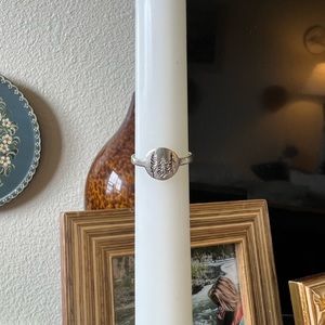 Sterling Silver Pine Tree Stamped Ring